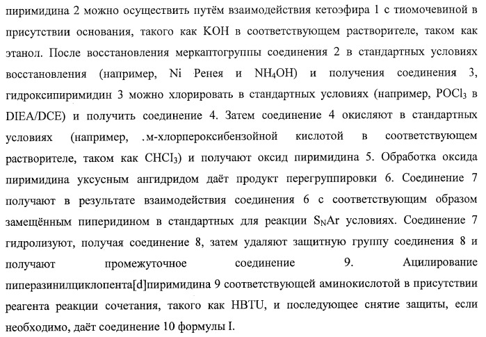 Гидроксилированные и метоксилированные циклопента[d]пиримидины в качестве ингибиторов акт протеинкиназ (патент 2478632)