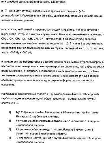 1,3-дизамещенные 4-метил-1н-пиррол-2-карбоксамиды и их применение для изготовления лекарственных средств (патент 2463294)