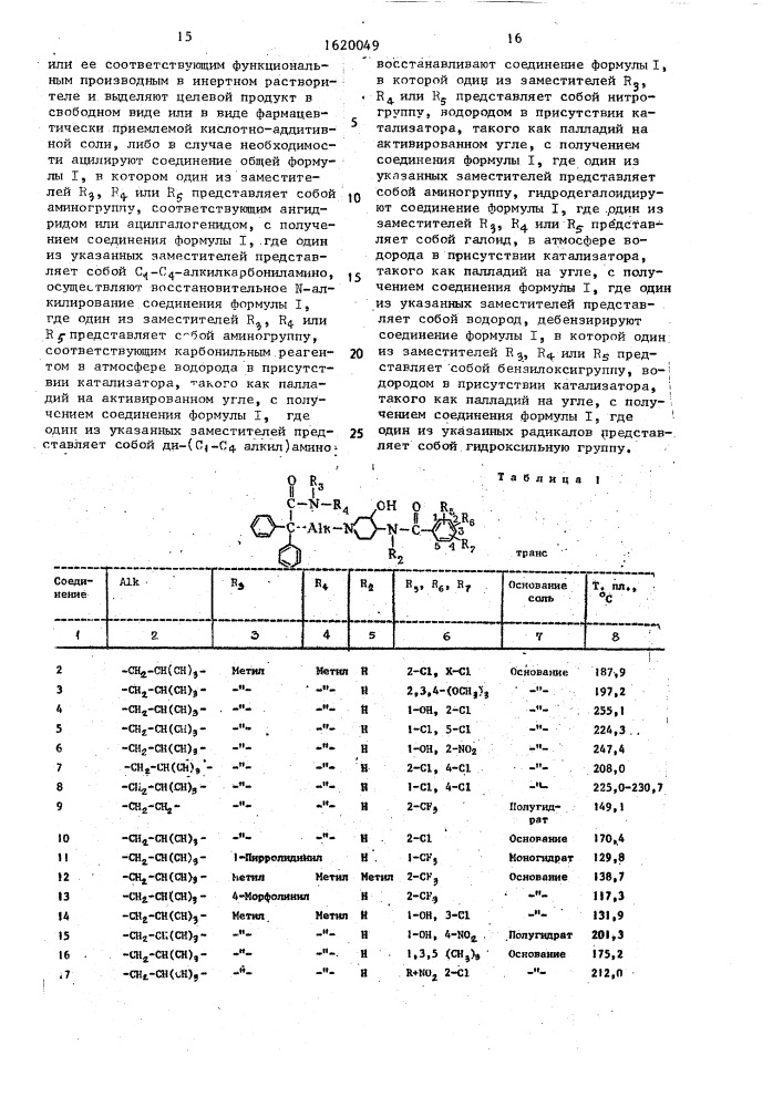 Способ получения производных 4-(ароиламино)- пиперидинбутанамида, или их стереоизомеров, или их фармацевтически приемлемых кислотно-аддитивных солей (патент 1620049)