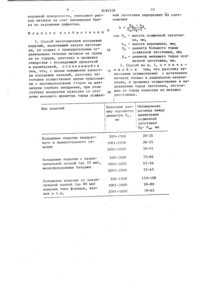 Способ изготовления кольцевых изделий (патент 1454558)