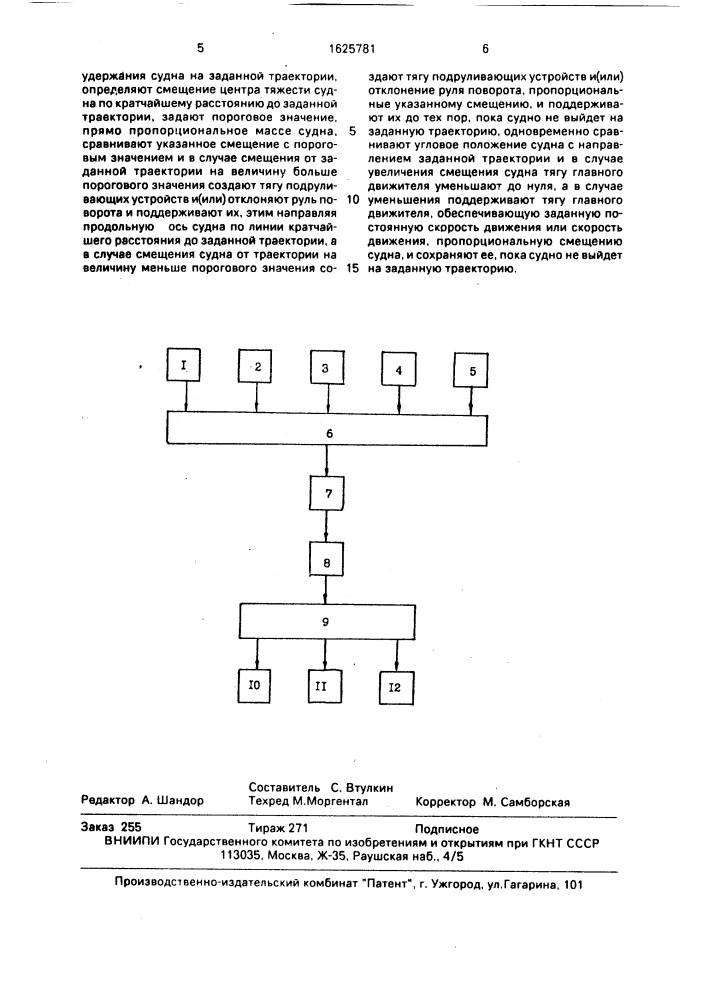 Способ управления движущимся судном (патент 1625781)