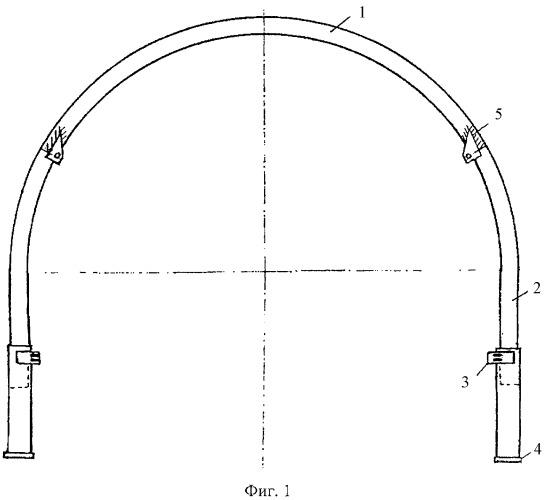 Арочная податливая крепь (патент 2414597)