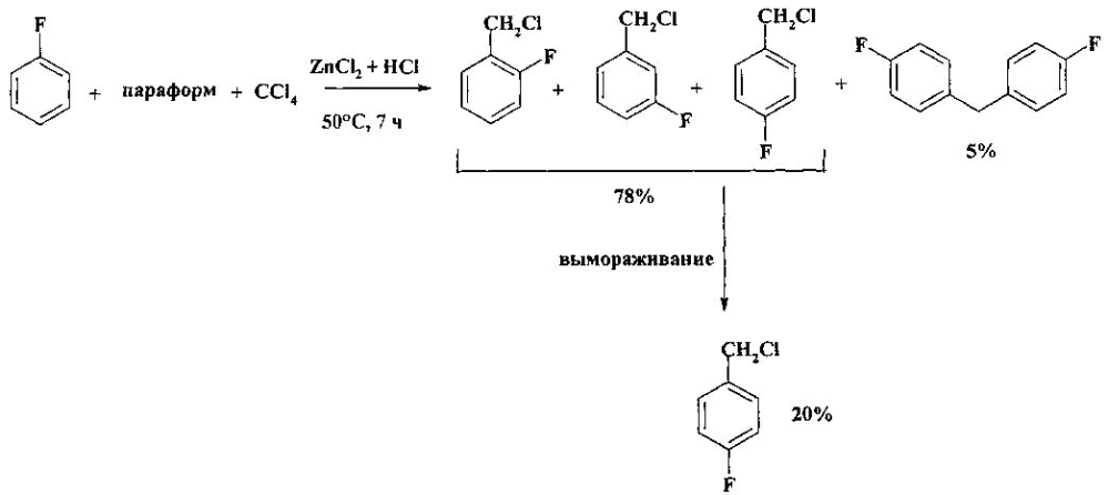 Способ получения моно- и дифторбензилхлоридов (патент 2596872)