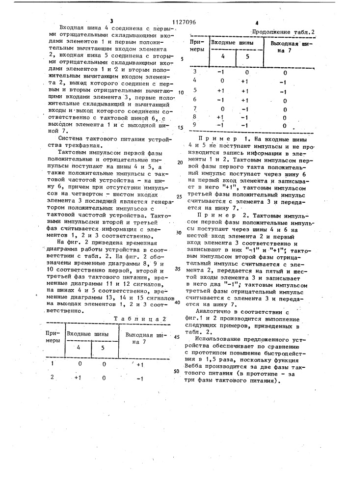 Устройство для выполнения функции "вебба (патент 1127096)