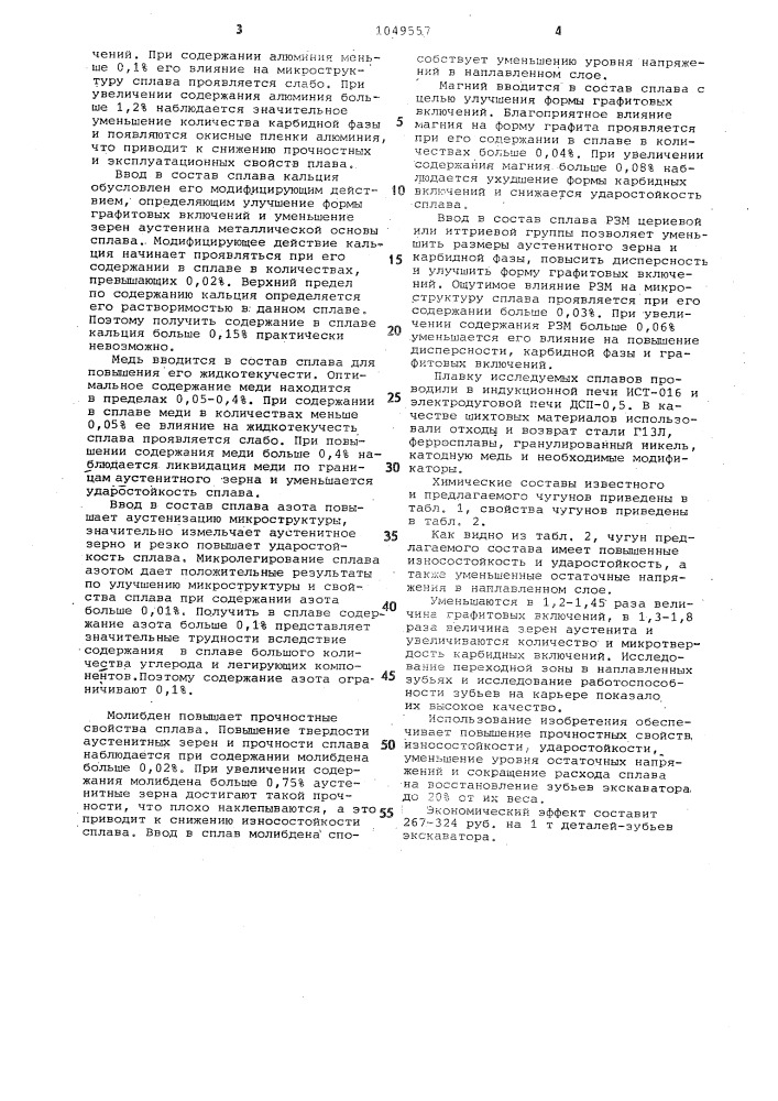 Чугун (патент 1049557)