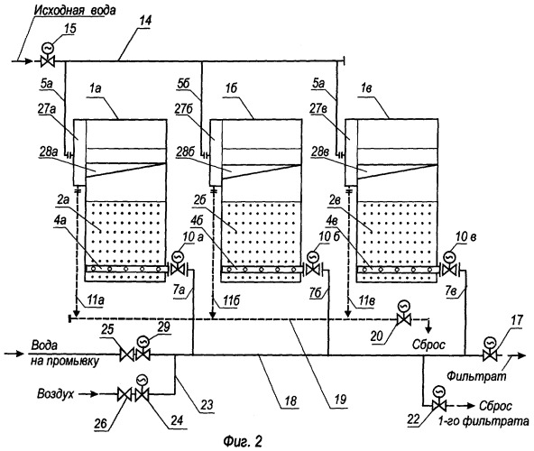 Установка очистки воды фильтрованием (варианты) (патент 2264248)