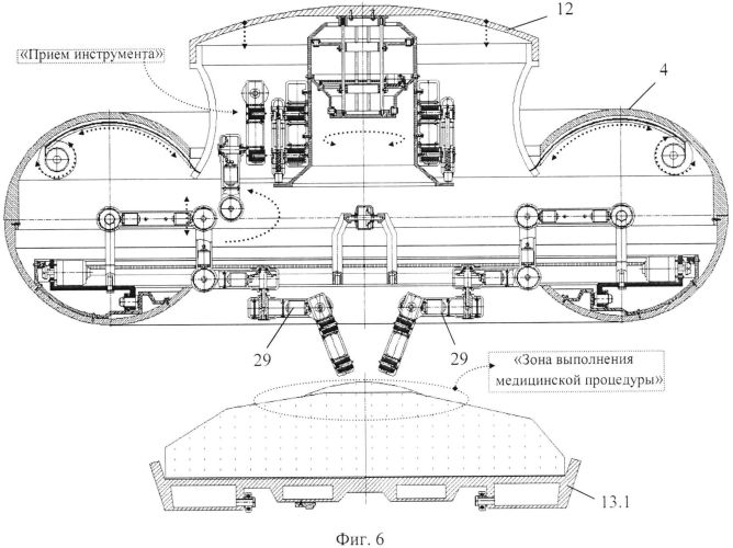 Функциональная структура опорной части медицинского стола с тороидальной хирургической робототехнической системой (вариант русской логики - версия 1) (патент 2563200)