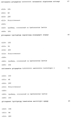 Промоторы lactococcus и их применение: (патент 2495129)