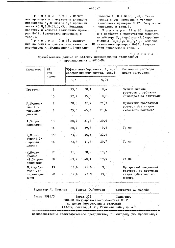 Способ выделения изопрена (патент 668247)