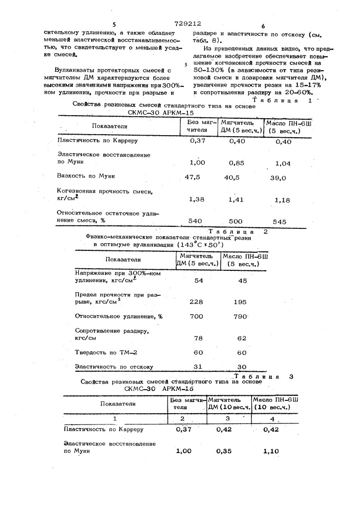 Резиновая смесь на основе диенового каучука (патент 729212)