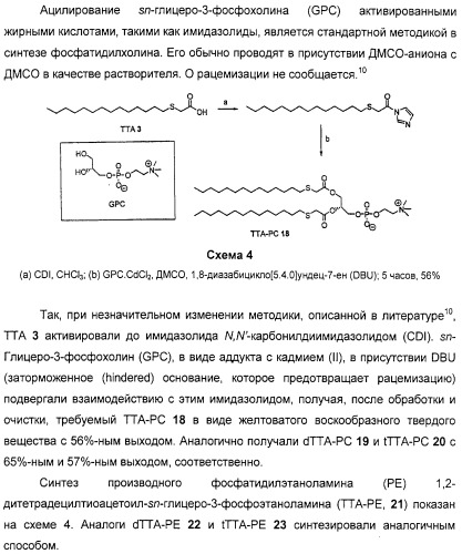 Серосодержащие фосфолипидные производные, содержащая их фармацевтическая композиция, их применение для лечения заболеваний и способ их получения (патент 2331649)