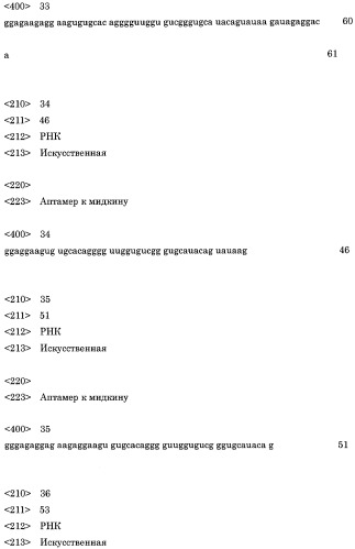 Аптамер против мидкина и его применение (патент 2460794)