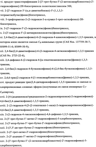 Синергетическая комбинация поглотителя уф-излучения (патент 2337113)