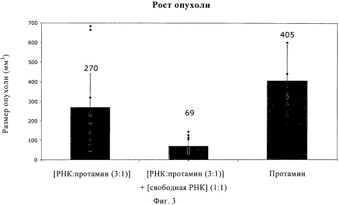 Композиция, включающая комплексную (и)рнк и свободную ирнк для осуществления или повышения иммуностимулирующего ответа у млекопитающих, и ее применения (патент 2545756)