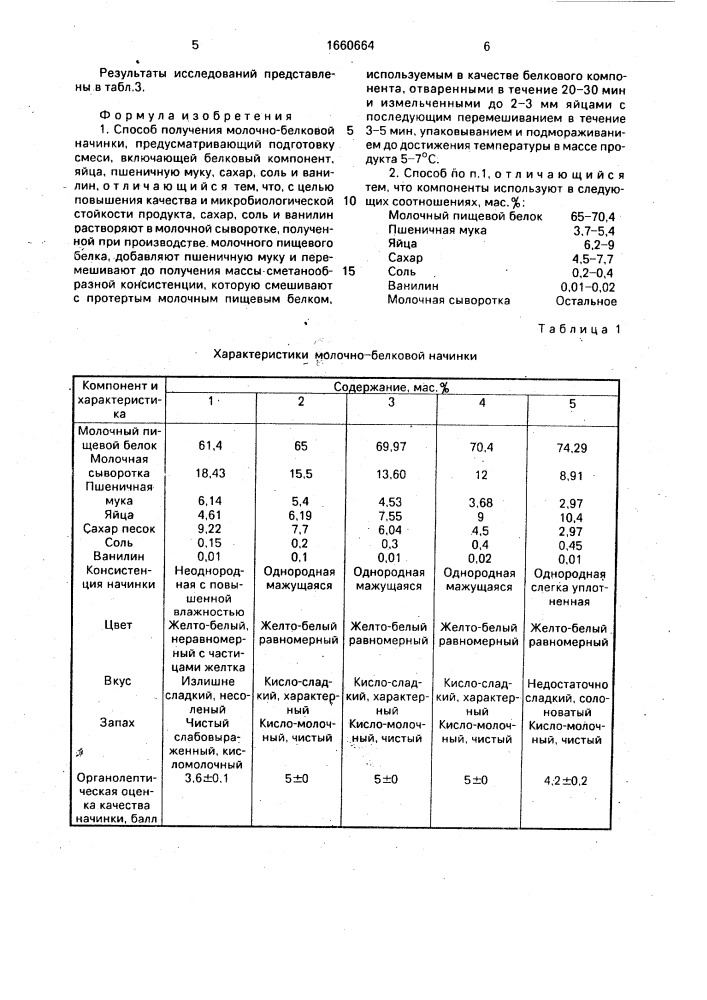 Способ получения молочно-белковой начинки (патент 1660664)