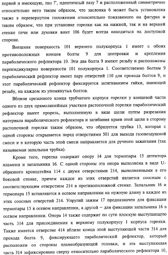 Горелка печи, духовки или гриля, а также способ изготовления упомянутой горелки (патент 2319071)