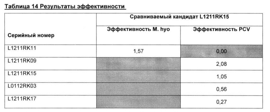 Комбинированная вакцина pcv/mycoplasma hyopneumoniae (патент 2615443)