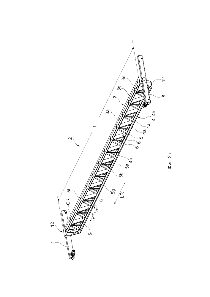 Подъемный кран, в частности мостовой или козловый кран, содержащий крановую балку, и способ установки крановой балки на подъемном кране (патент 2596204)