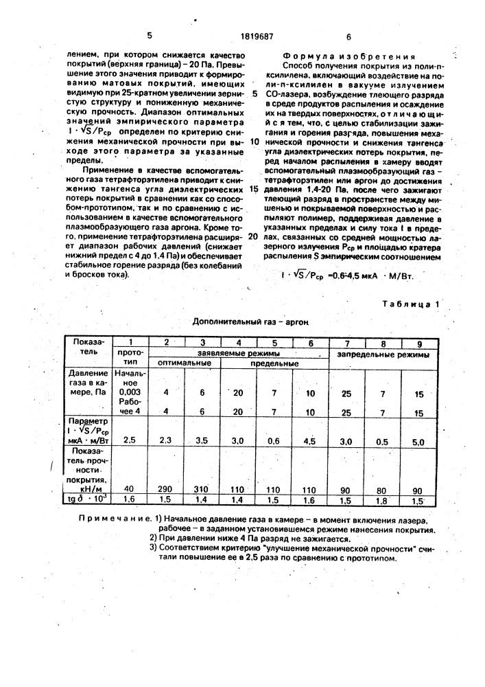 Способ получения покрытия из поли- @ -ксилилена (патент 1819687)