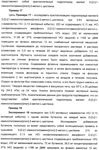 Кристаллическая соль гидрохлорид малеат s-[2-[(1-иминоэтил)амино]этил]-2-метил-l-цистеина, способ ее получения, содержащая ее фармацевтическая композиция и способ лечения (патент 2357953)