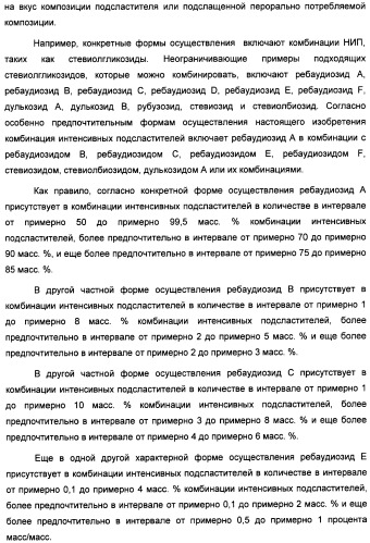 Композиция интенсивного подсластителя с кальцием и подслащенные ею композиции (патент 2437573)