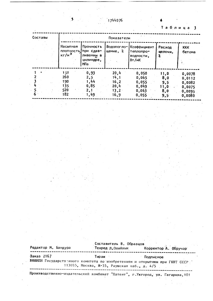 Шихта для получения легкого заполнителя (патент 1744076)