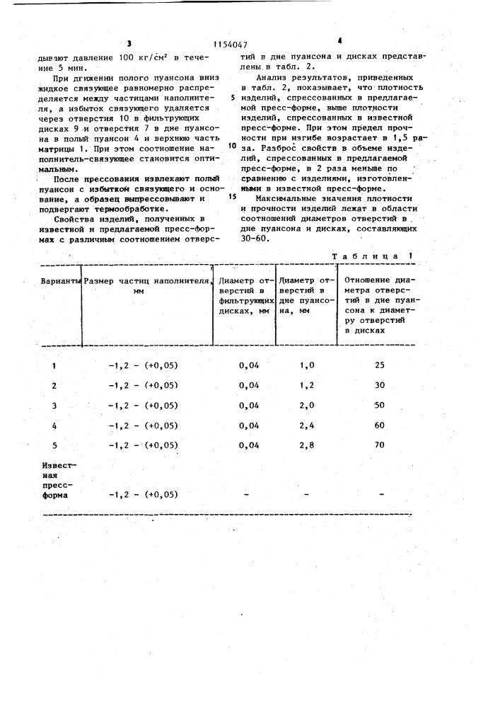 Пресс-форма для горячего формования углеродных масс (патент 1154047)