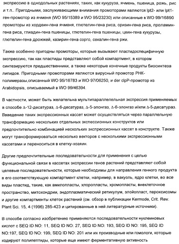 Способ получения полиненасыщенных жирных кислот в трансгенных растениях (патент 2449007)