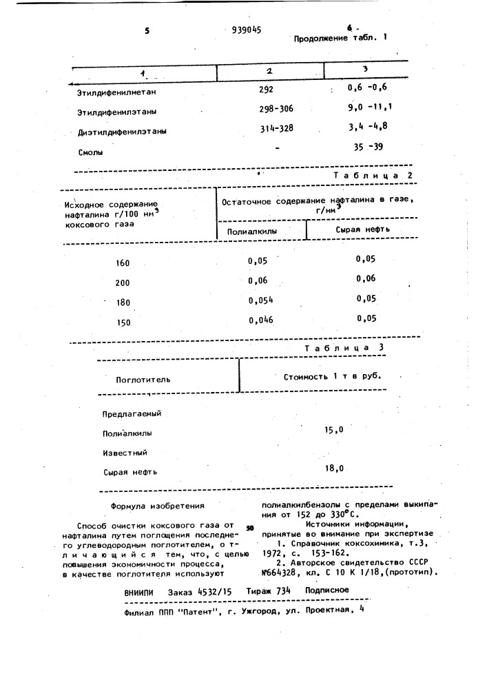 Способ очистки коксового газа от нафталина (патент 939045)