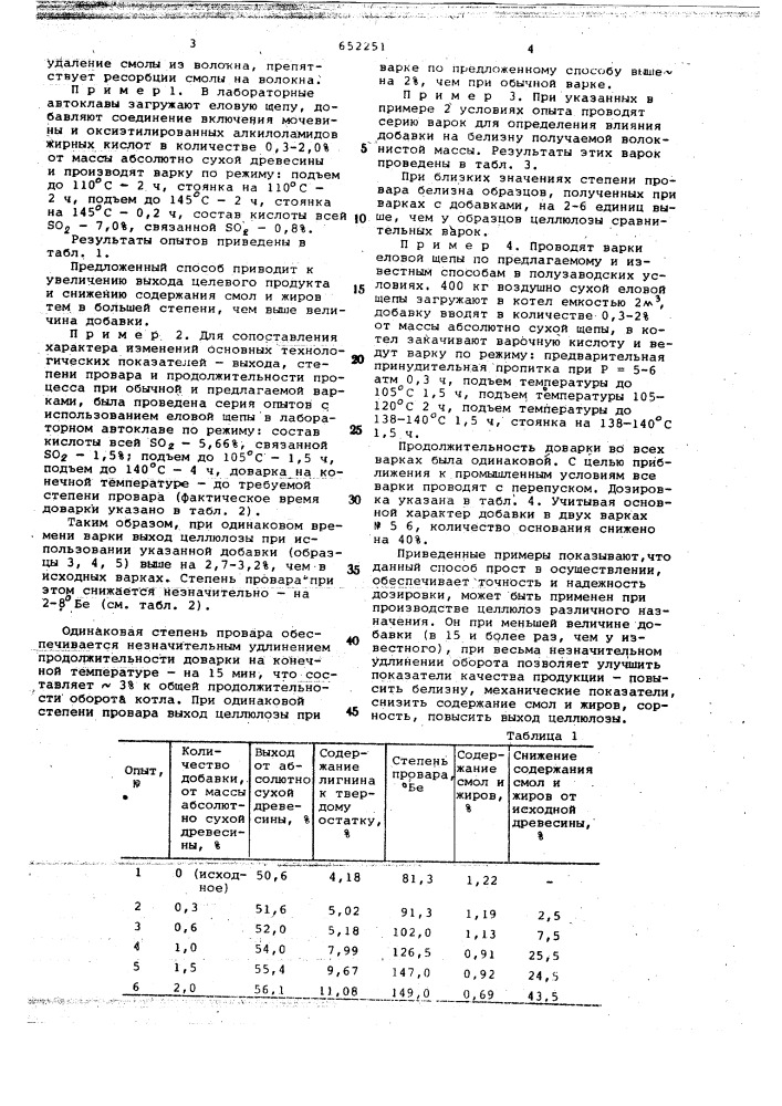 Способ получения сульфитной целлюлозы (патент 652251)