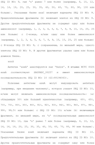 Композиции для иммунизации против staphylococcus aureus (патент 2508126)