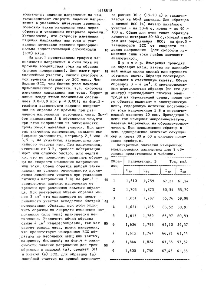 Способ определения водосвязывающей способности мяса (патент 1458818)