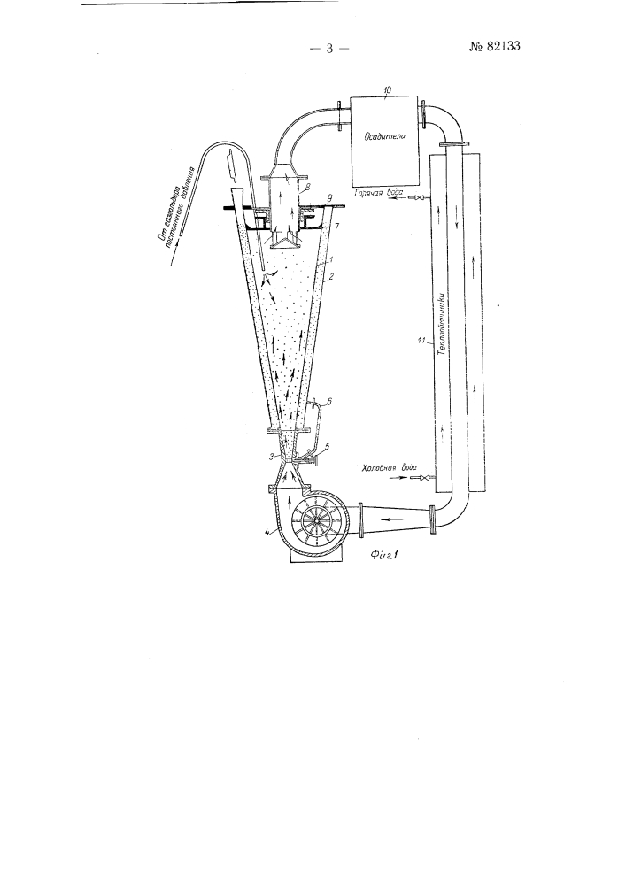 Аппарат непрерывного действия для производства свинцовых окислов и тому подобной продукции (патент 82133)