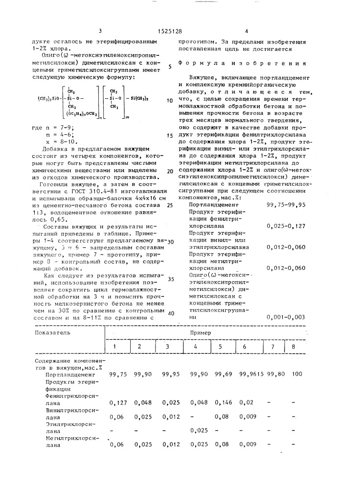 Вяжущее (патент 1525128)