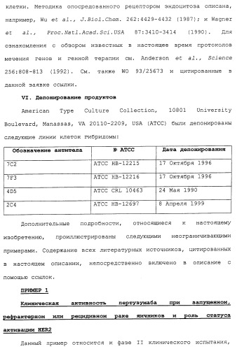 Продление времени до прогрессирования заболевания или продолжительности жизни у онкологических больных с применением ингибиторов димеризации her (патент 2404806)