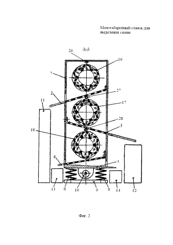 Малогабаритный станок для выделения семян (патент 2580363)