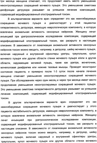 Способы лечения мочеполовых-неврологических расстройств с использованием модифицированных клостридиальных токсинов (патент 2491086)