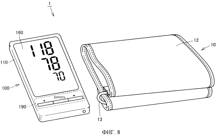 Манжета устройства измерения данных кровяного давления и устройство измерения данных кровяного давления, снабженное такой манжетой (патент 2505265)