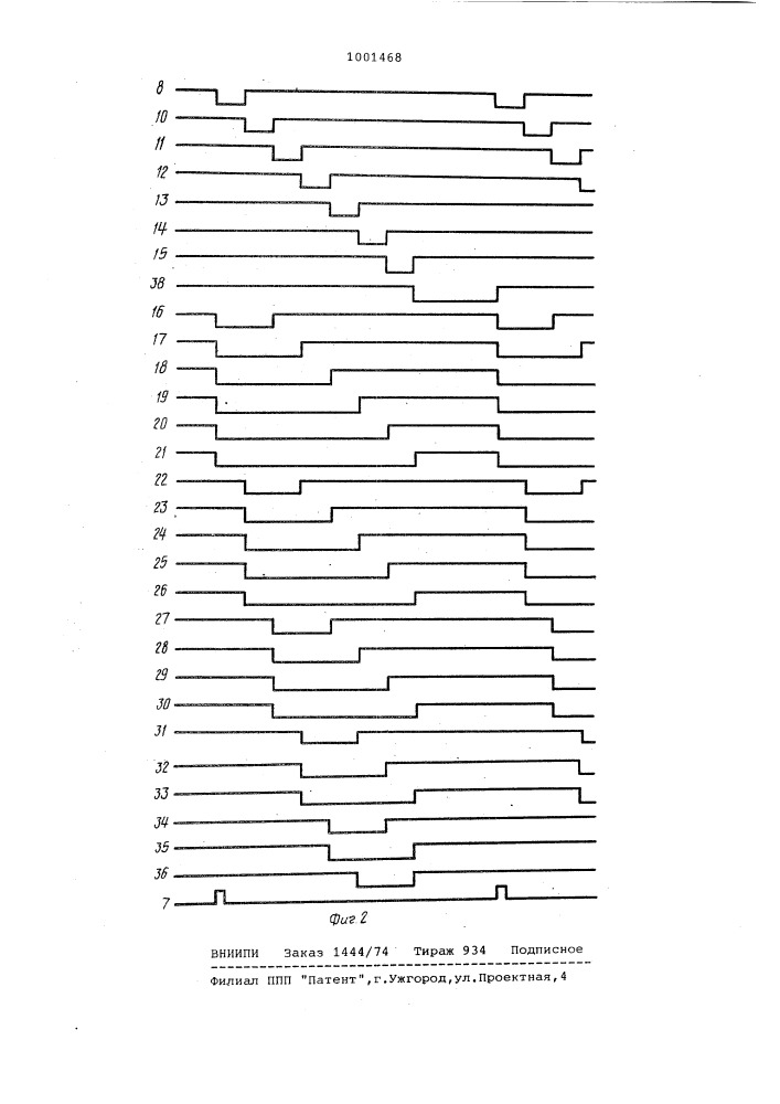 Формирователь-распределитель импульсов (патент 1001468)