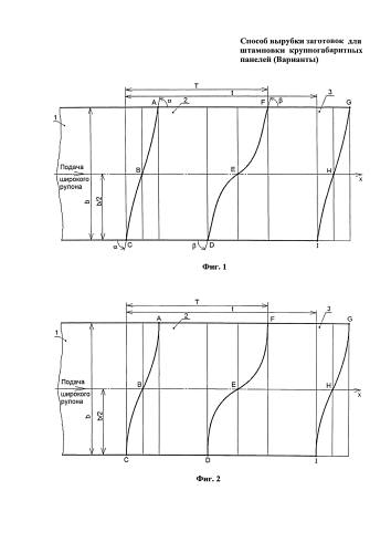 Способ вырубки заготовок для штамповки крупногабаритных панелей (варианты) (патент 2588943)