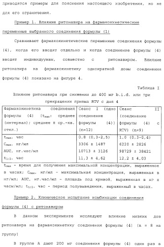 Комбинация ингибиторов цитохром-р450-зависимых протеаз (патент 2329050)