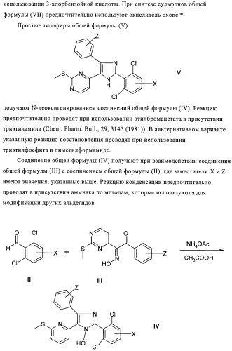 2-(2,6-дихлорфенил)диарилимидазолы, способ их получения (варианты), промежуточные продукты и фармацевтическая композиция (патент 2320645)