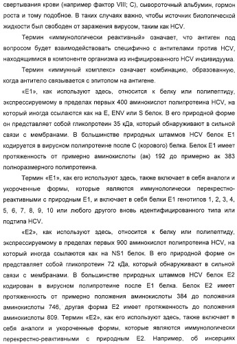 Очищенные белки оболочки вируса гепатита с для диагностического и терапевтического применения (патент 2313363)