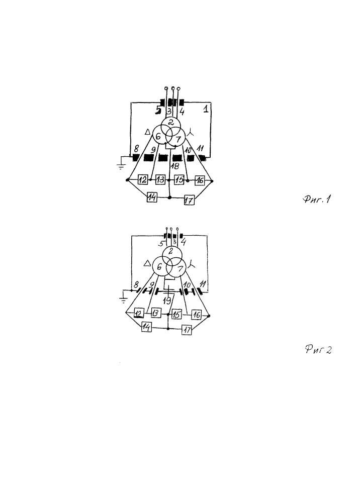 Реактор-трансформаторный тиристорный компенсатор (варианты) (патент 2657474)
