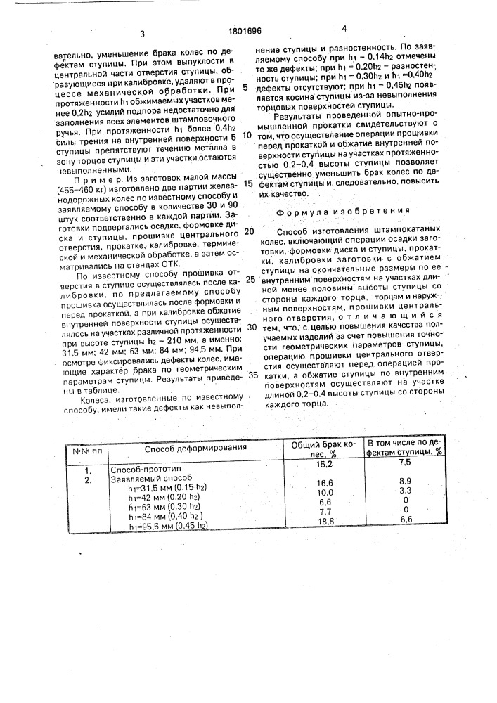 Способ изготовления штампокатаных колес (патент 1801696)