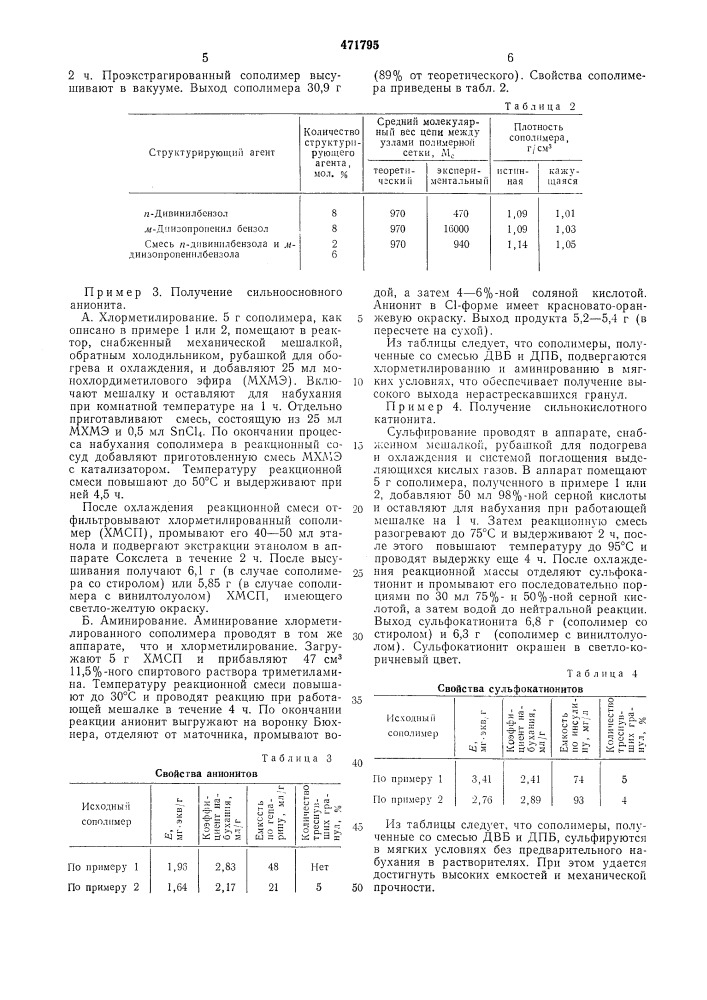 Способ получения ионитов (патент 471795)