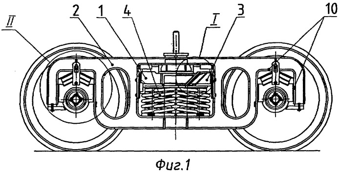 Тележка двухосная для грузовых вагонов (патент 2275308)