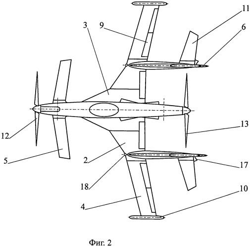 Высокоскоростной беспилотный вертолет-самолет (патент 2464203)