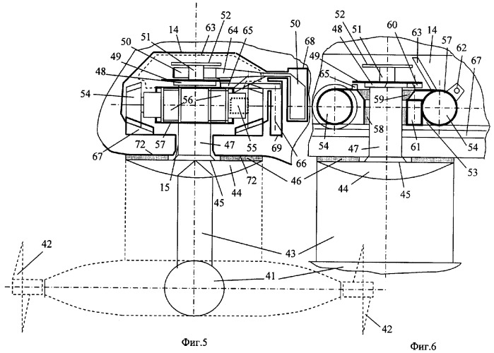 Мореходное ледокольно-транспортное судно и движительно-рулевое устройство для него (патент 2321520)