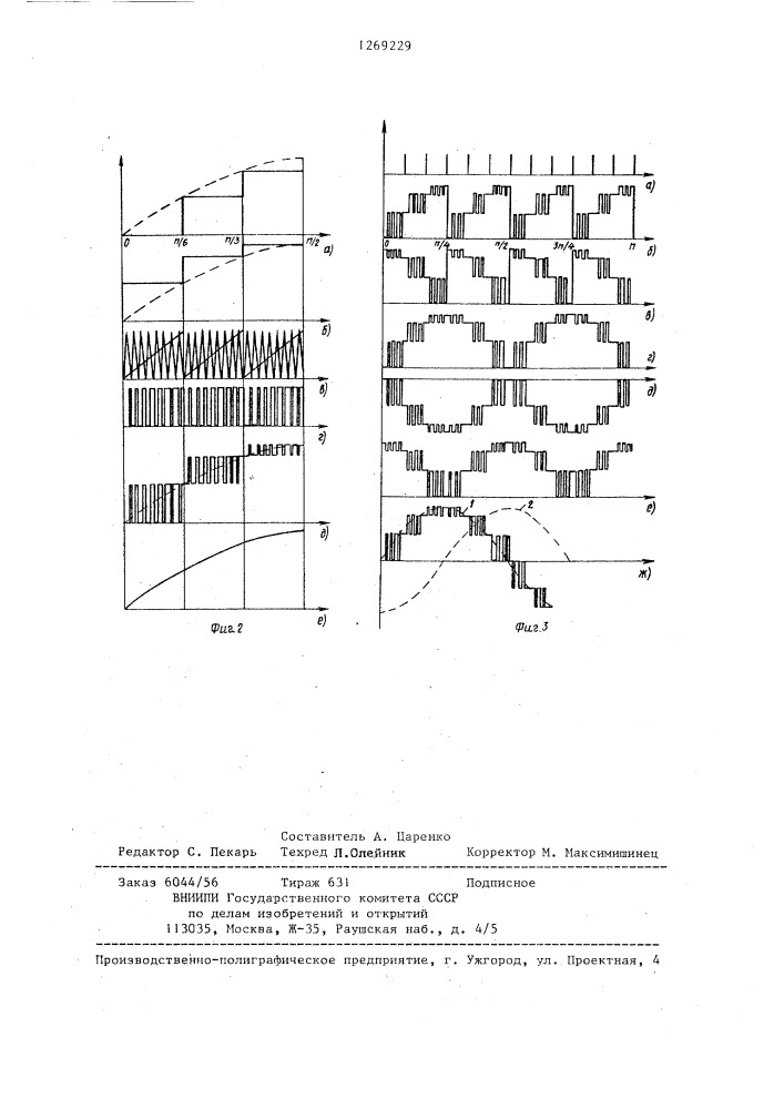 Устройство формирования сигналов инфранизкой частоты (патент 1269229)